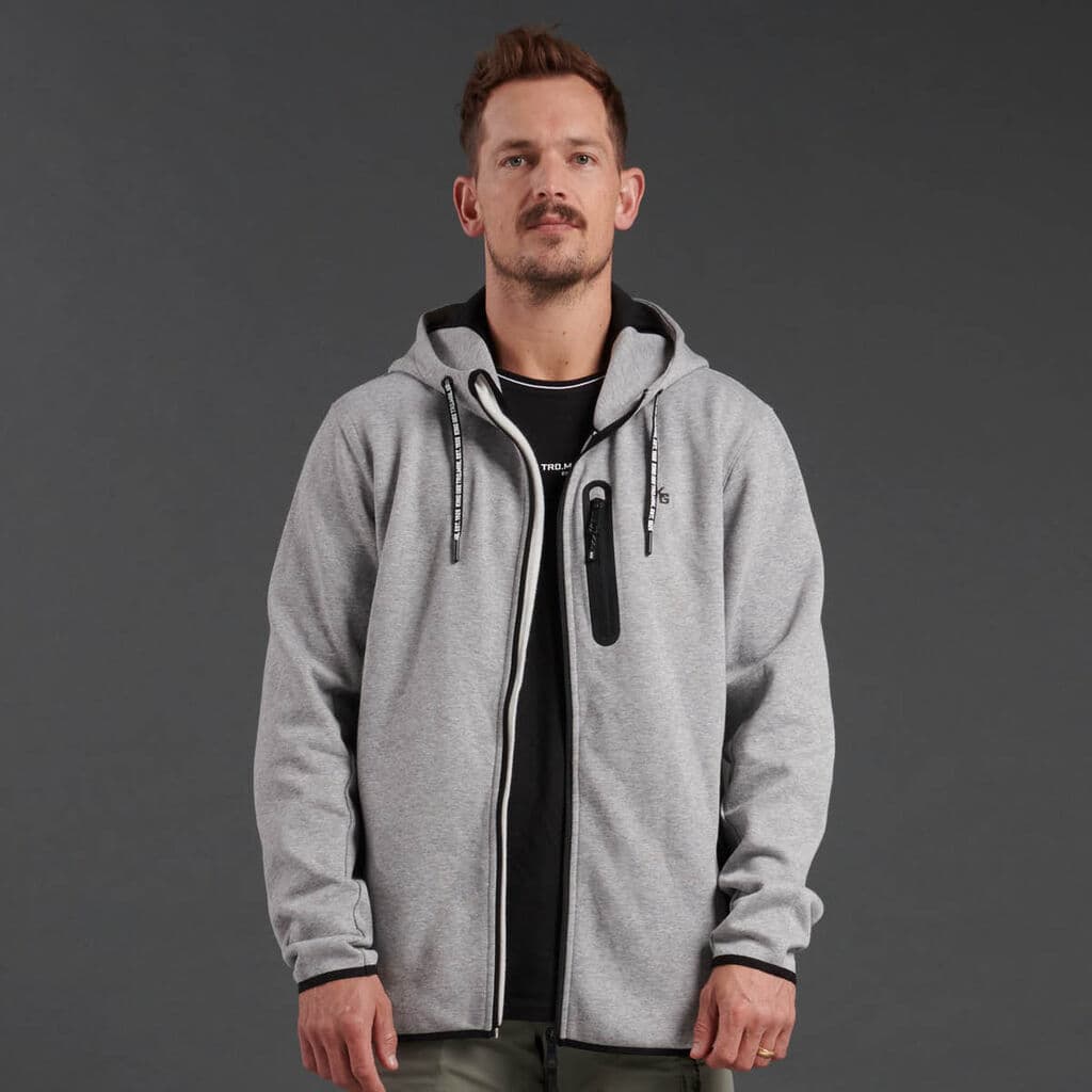 KingGee Mens Trademark Hoodie (Grey Marle)_1