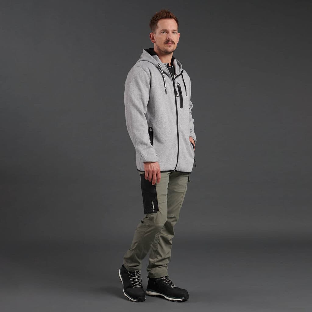 KingGee Mens Trademark Hoodie (Grey Marle)_5