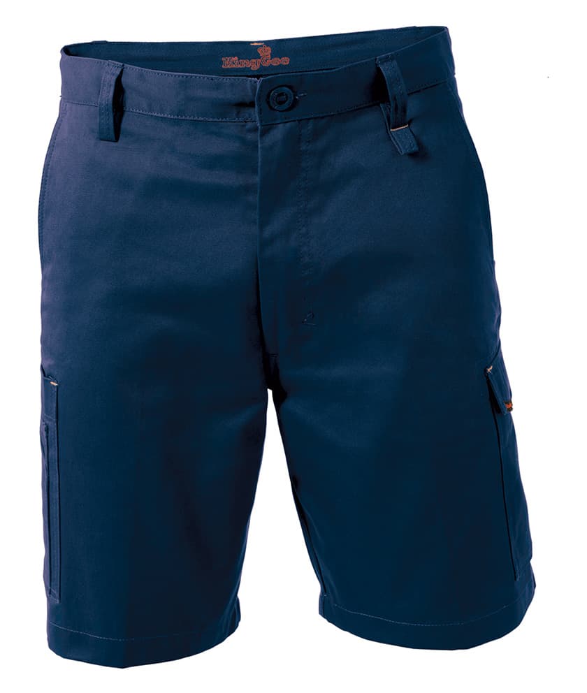 KingGee Mens Workcool 1 Shorts (Navy)