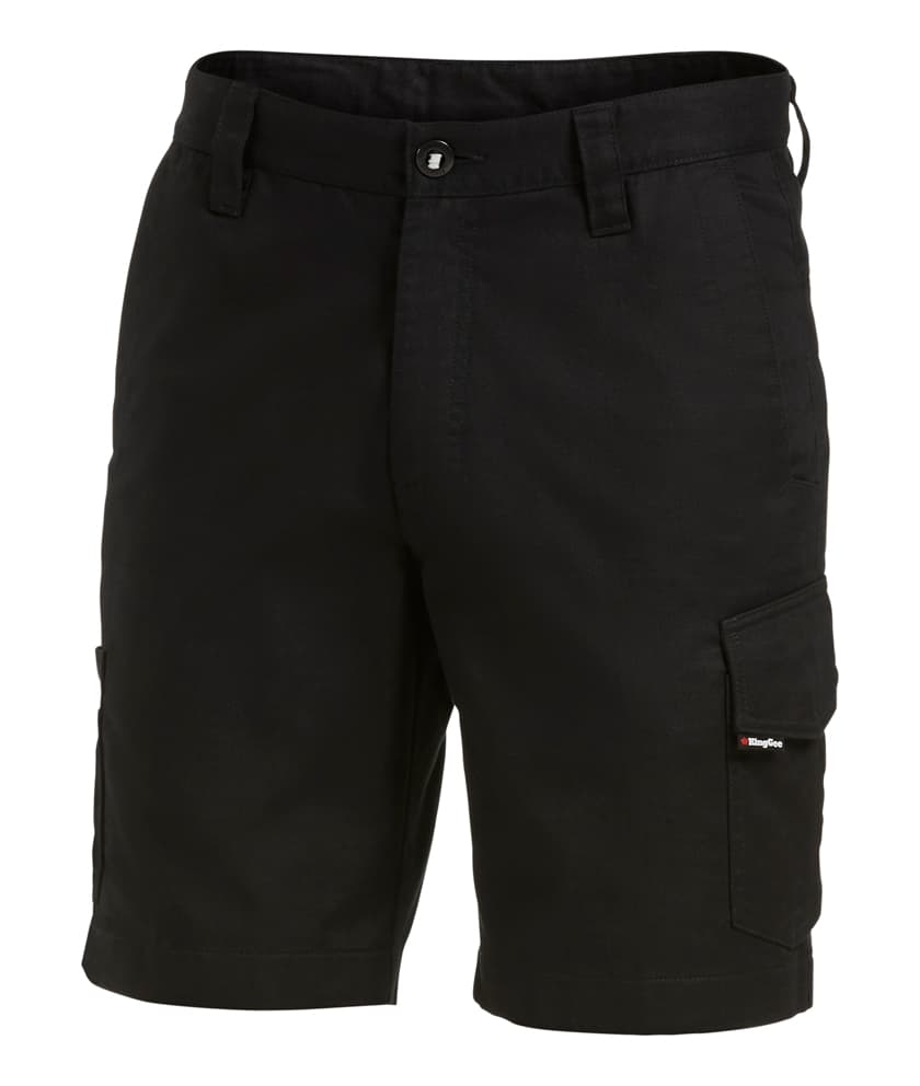 KingGee Mens Workcool 2 Shorts (Black)