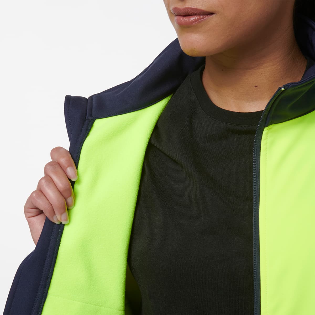 KingGee Women’s Reflective Soft Shell Jacket (Yellow/Navy)_5