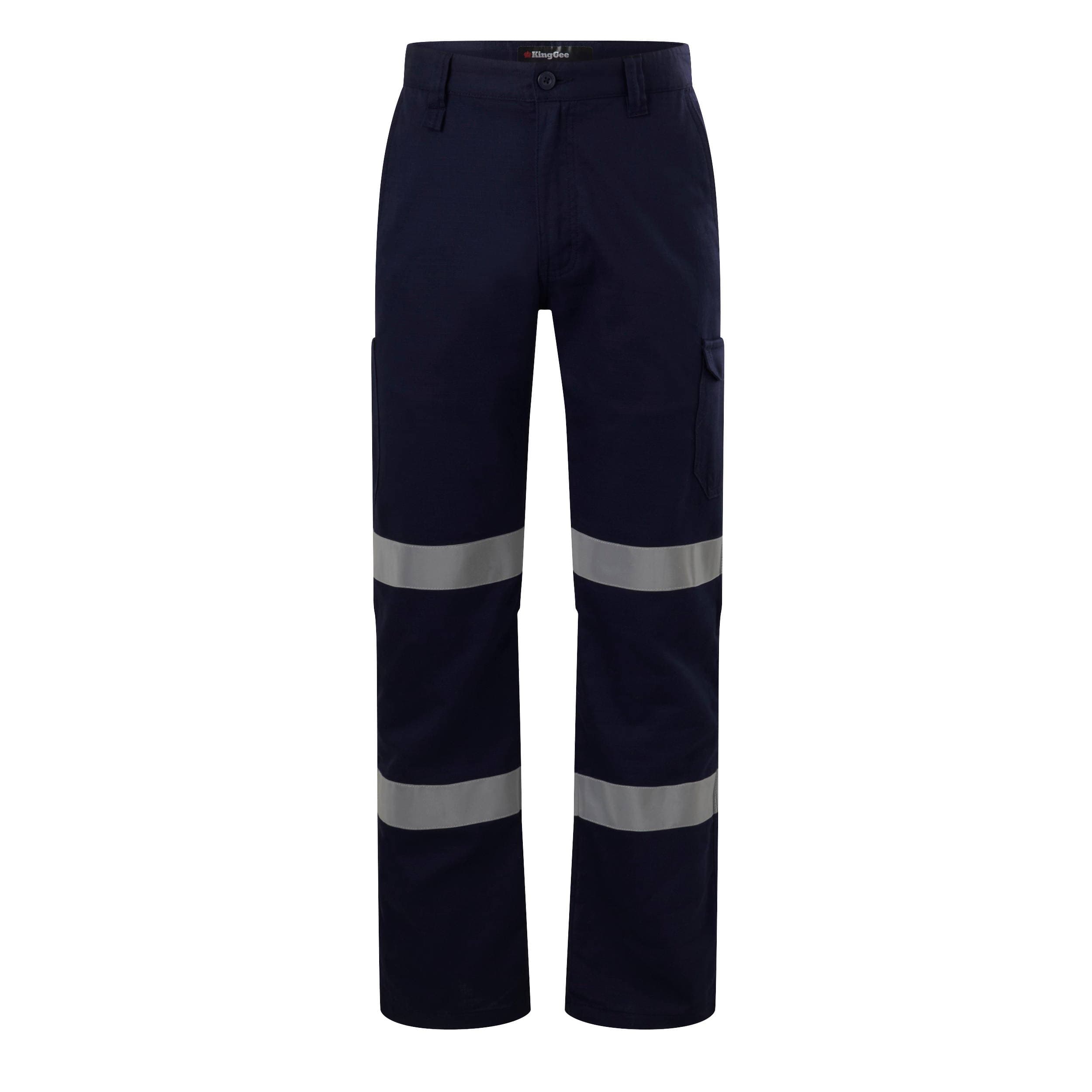 KingGee Mens Workcool Cargo Pant Taped (Navy)_1