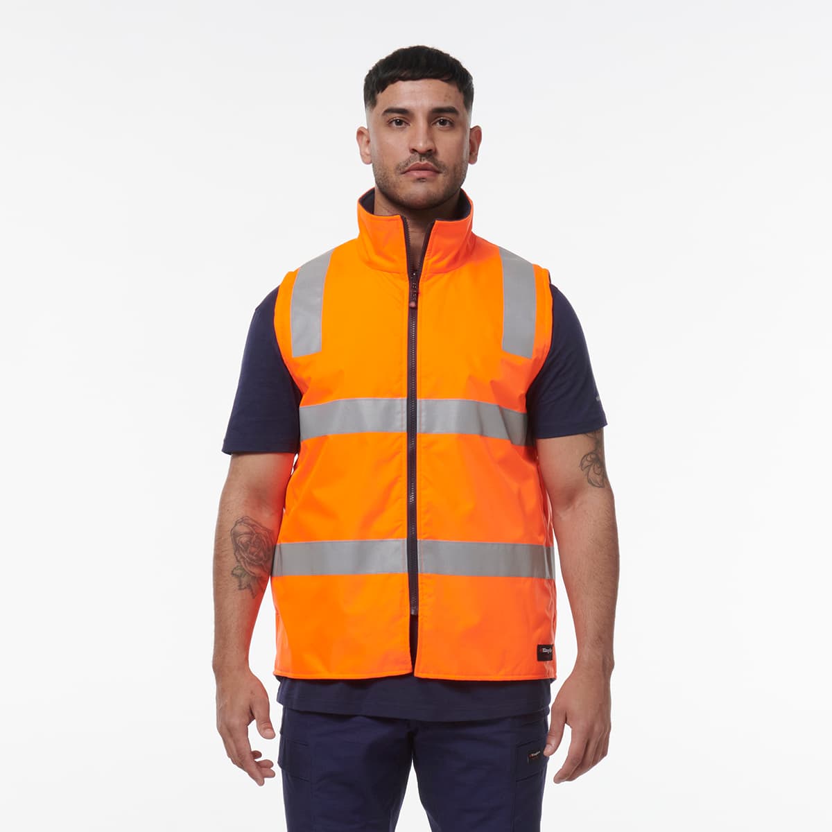 KingGee Reflective Insulated Vest (Orange/Navy)