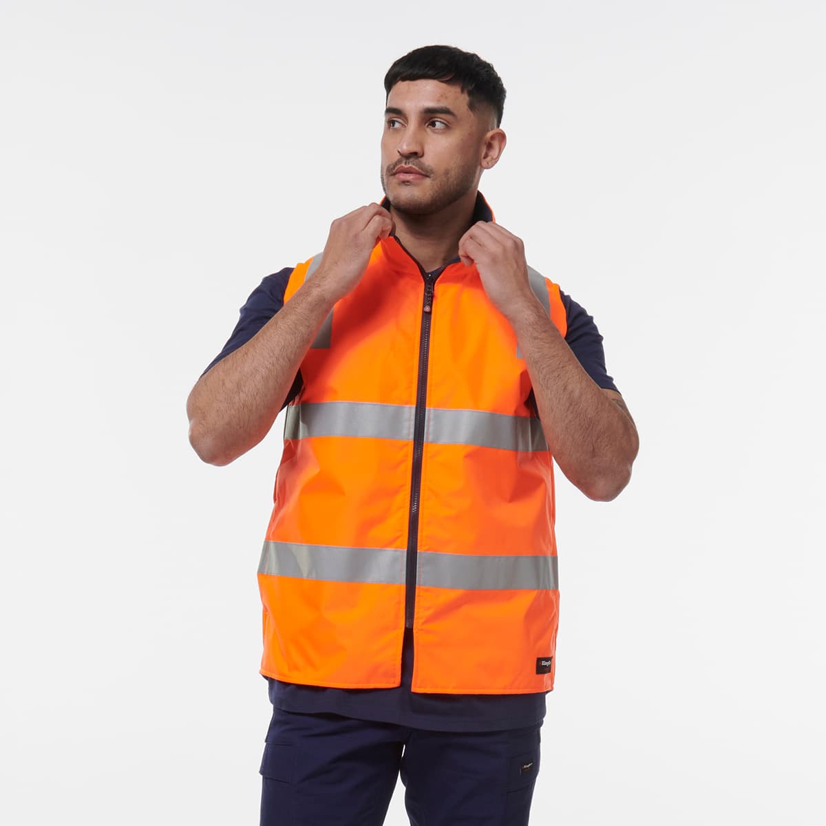 KingGee Reflective Insulated Vest (Orange/Navy)_1