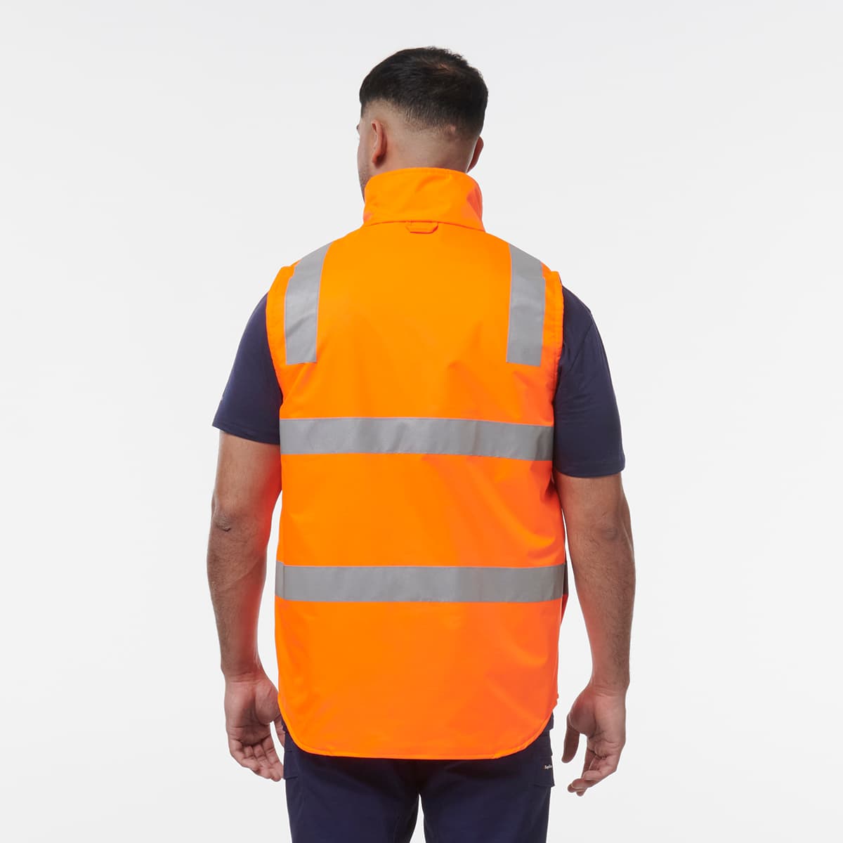 KingGee Reflective Insulated Vest (Orange/Navy)_3