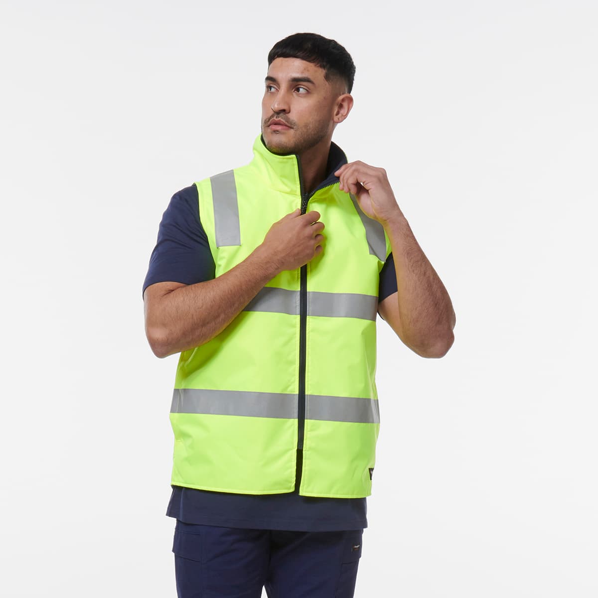 KingGee Reflective Insulated Vest (Yellow/Navy)_1