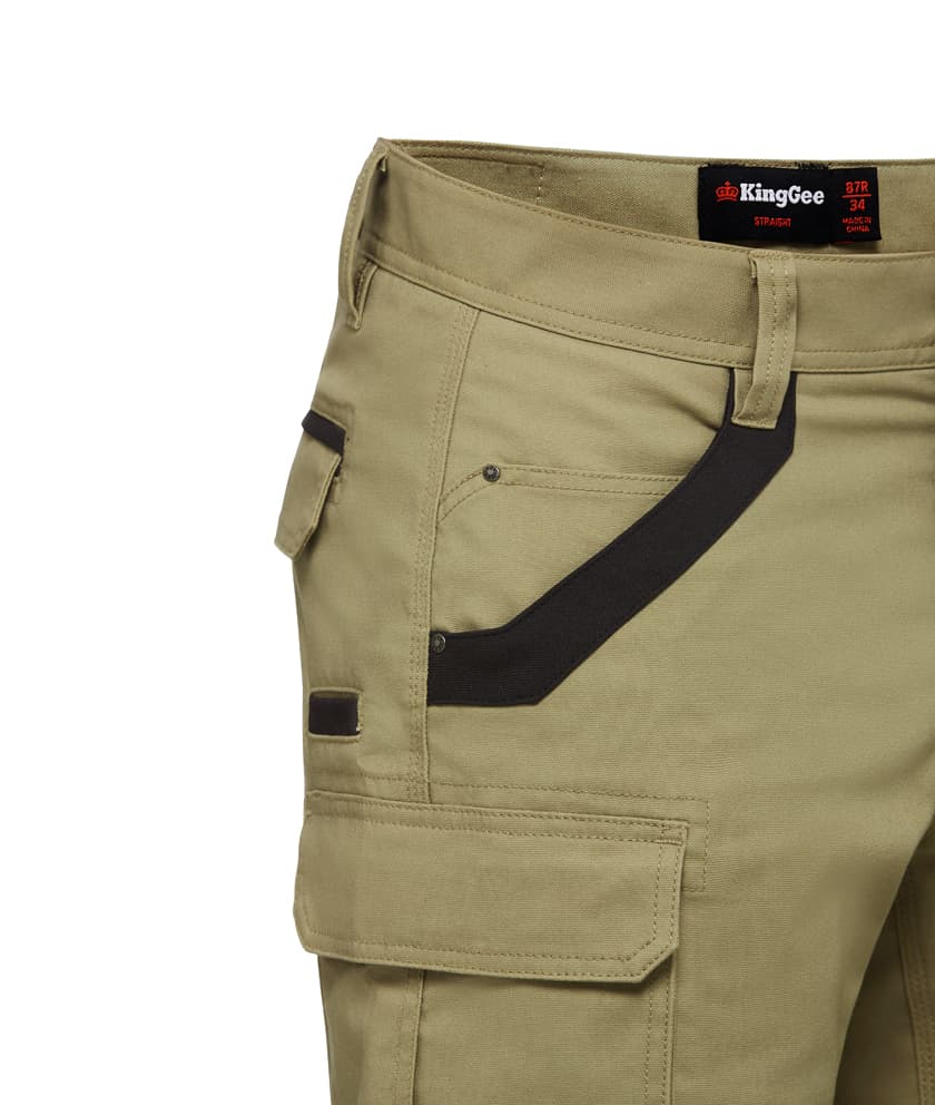 KingGee Mens Tradies Stretch Cargo Short (Khaki)_2