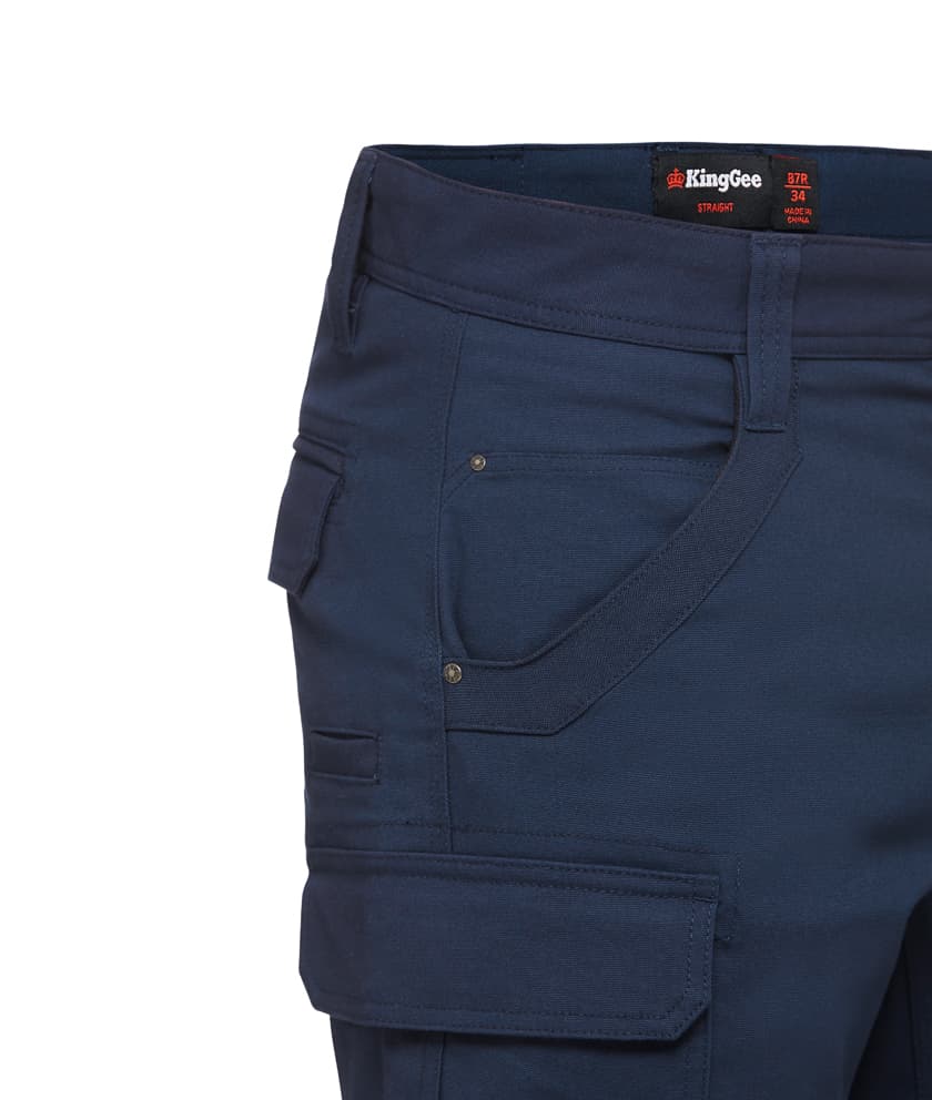 KingGee Mens Tradies Stretch Cargo Short (Navy)_2