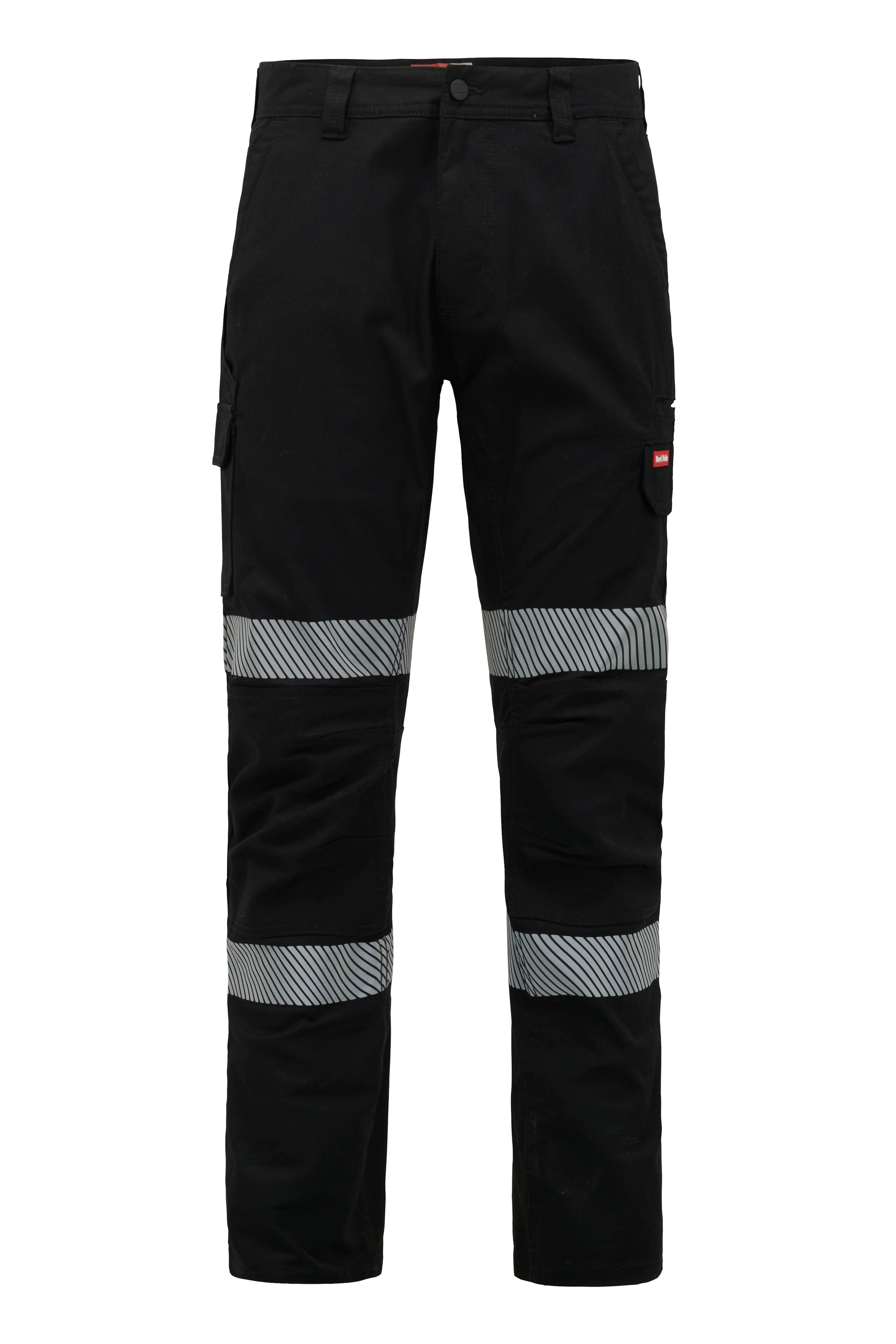 Hard Yakka Reflective Stretch Canvas Cargo Pant (Black)