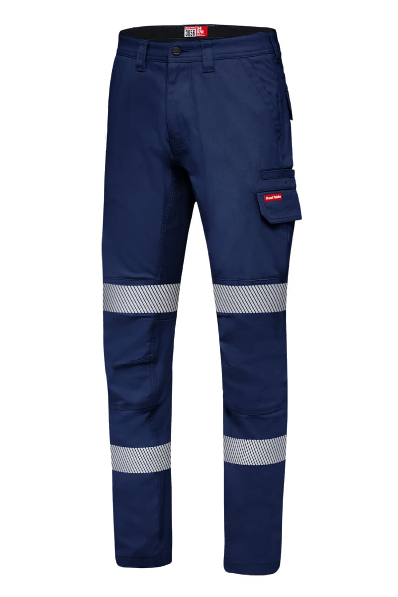 Hard Yakka Reflective Stretch Canvas Cargo Pant (Navy)