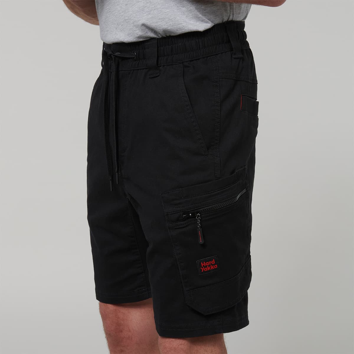 Hard Yakka Mens Toughmaxx Mid Shorts (Black)_3