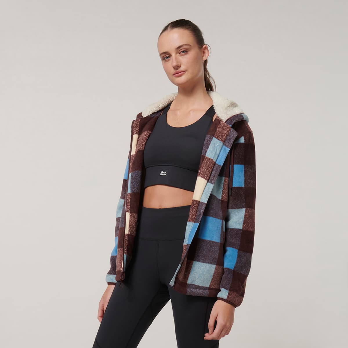 Hard Yakka Womens Check Zoodie (Autumn Check)_2