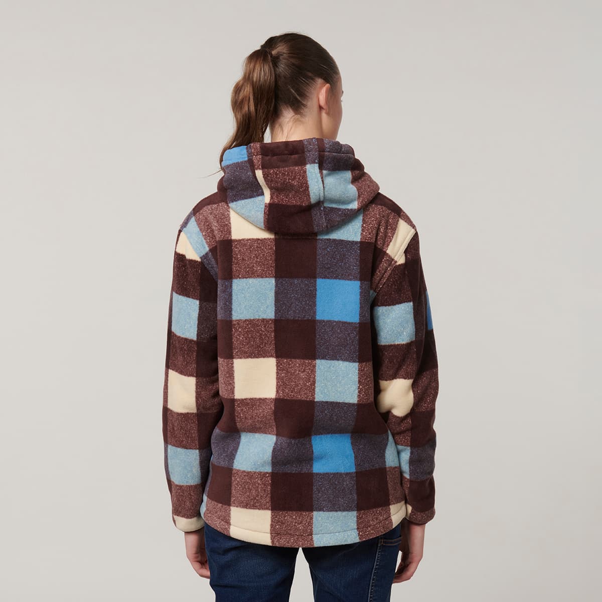 Hard Yakka Womens Check Zoodie (Autumn Check)_9