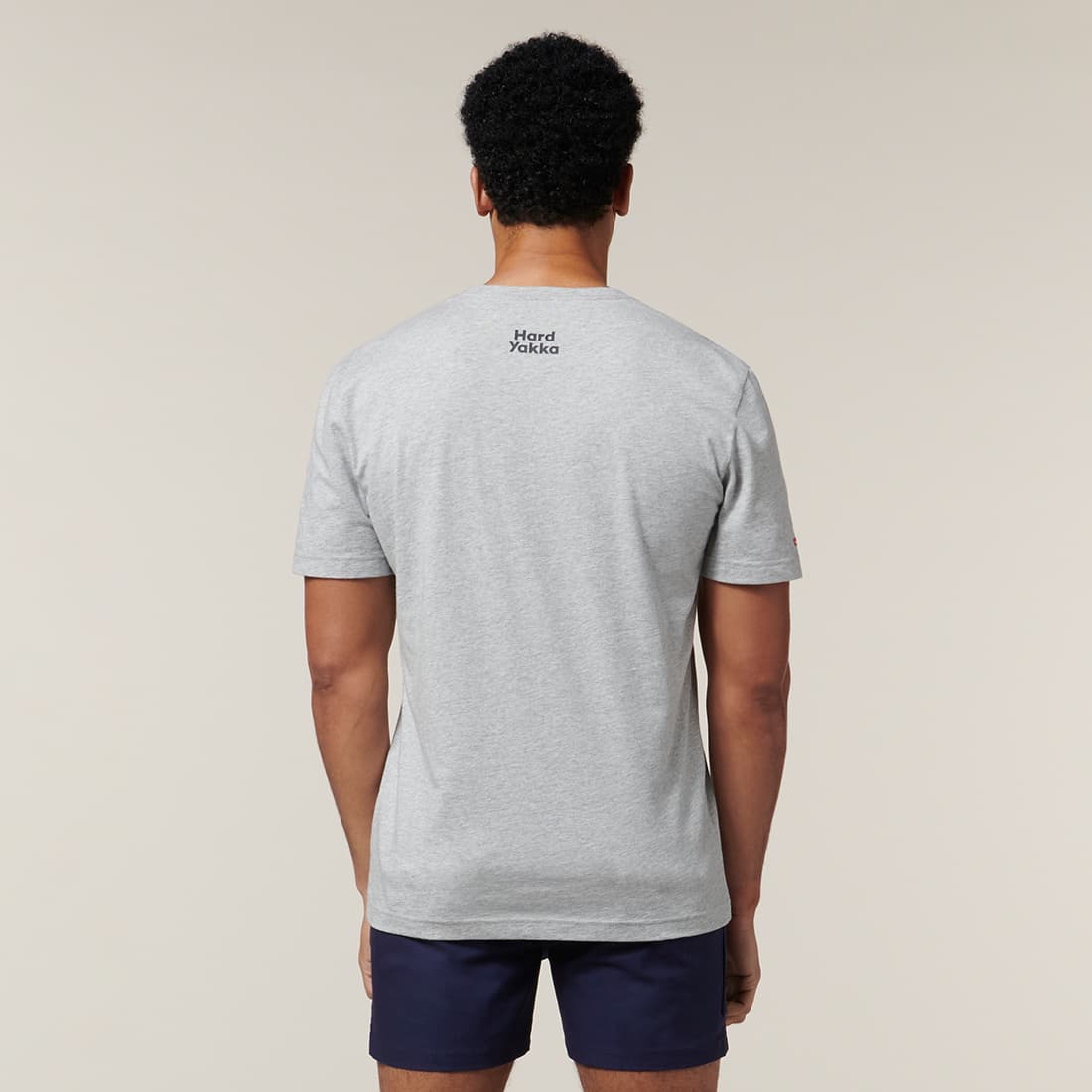 Hard Yakka Foundations Crew Neck T-Shirt (Light Grey Marle)_2