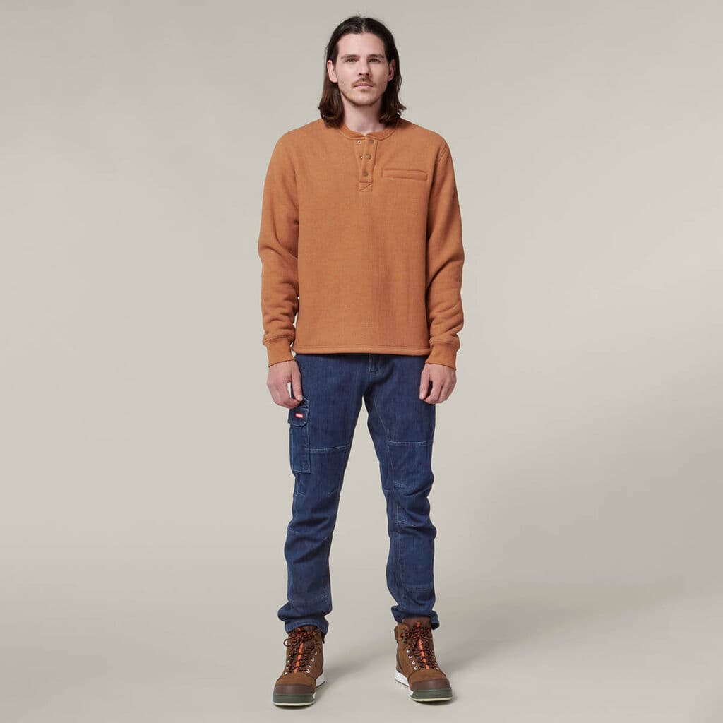 Hard Yakka Sherpa Henley (Walnut)_6