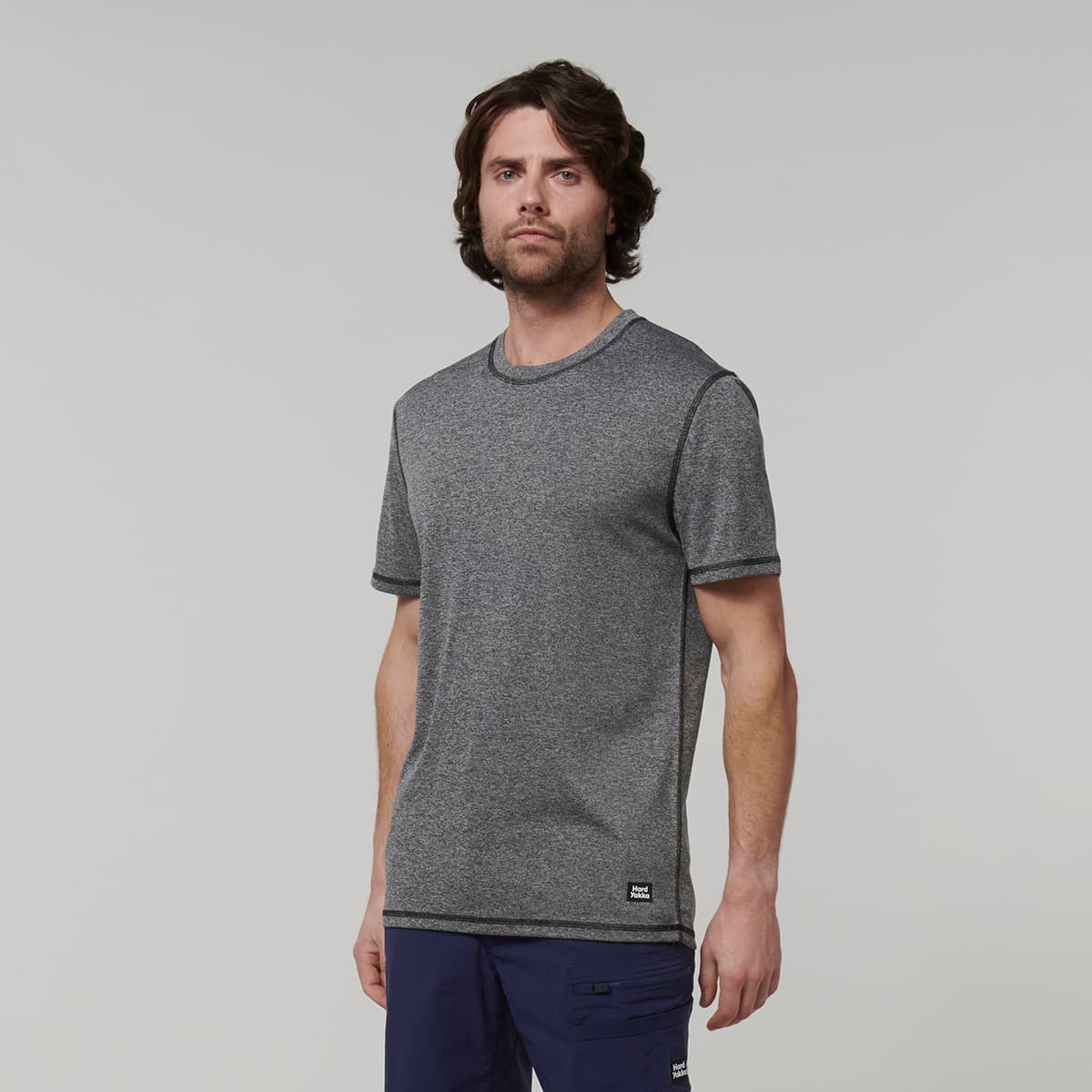 Hard Yakka Mens X Performance Tee (Grey Marle)_4