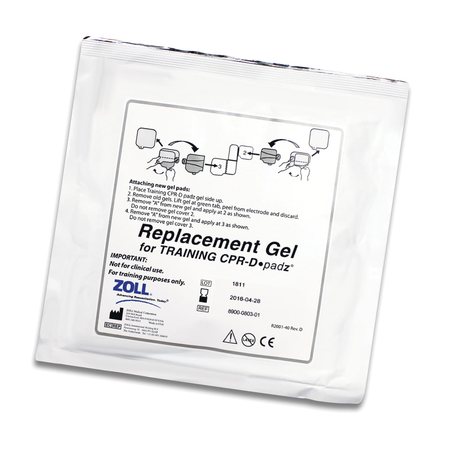 Zoll Replacement Adhesive Gels For CPR-D Padz Training Electrode